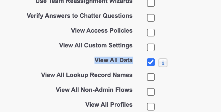 View All Data permission