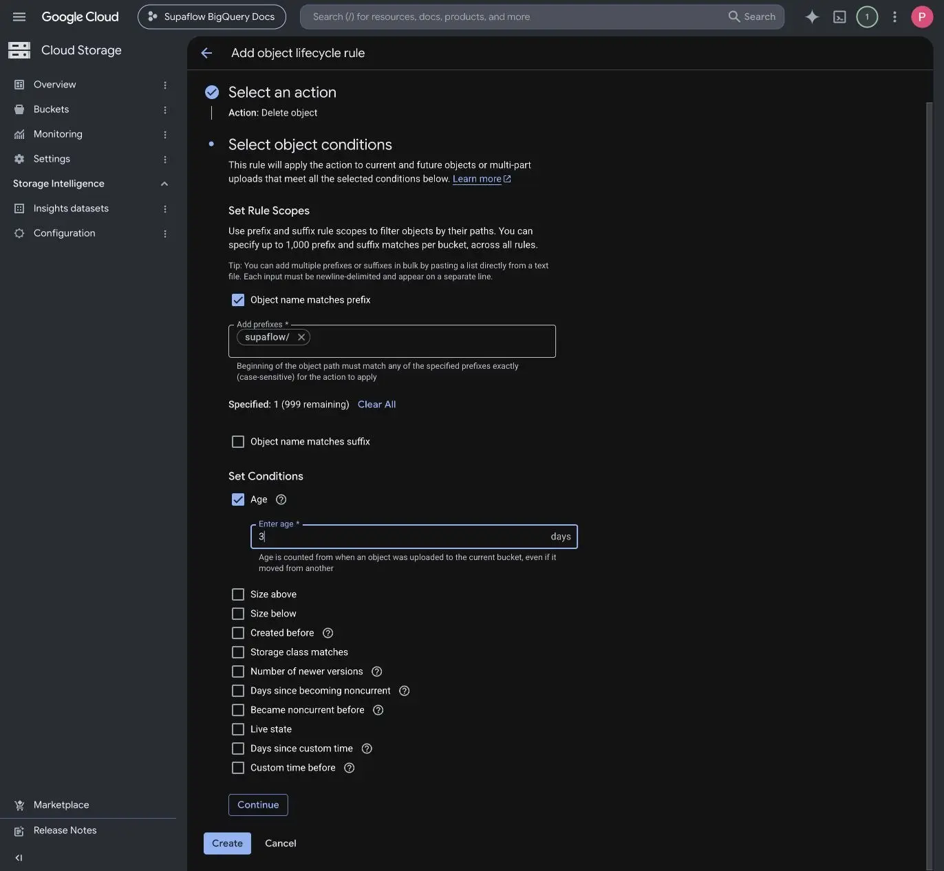 Delete objects under the Supaflow staging prefix after three days